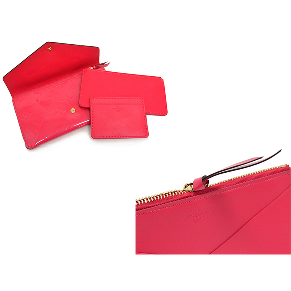 Louis Vuitton Portfoy Jeanne wallet long wallet Vernis HotPink - Picture 3 of 5